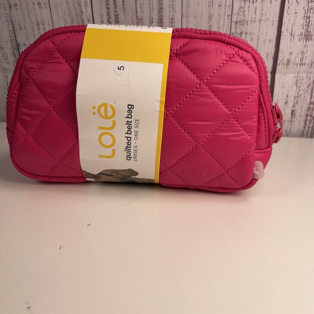 Lolë Women's Unisex Quilted Fanny Pack Belt Bag - Pink